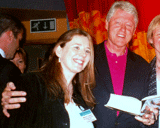 Marie with Bill Clinton at the Clinton Centre, Enniskillen